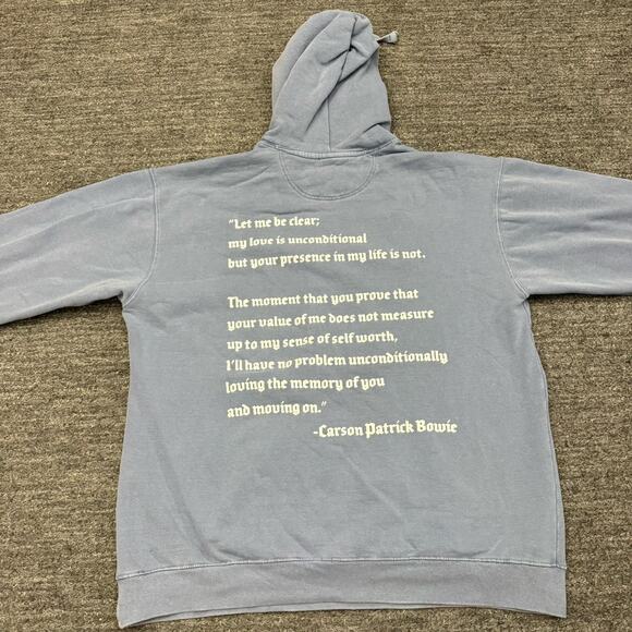 Boys Lie Hoodie Sweatshirt One Size Let me Be Clear Angel Carson Patrick Bowie - Picture 10 of 11